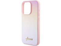 Capa Guess Saffiano Iridescent Script para iPhone 14 Pro Max - rosa Capa Guess Saffiano Iridescent Script para iPhone 14 Pro Max - rosa