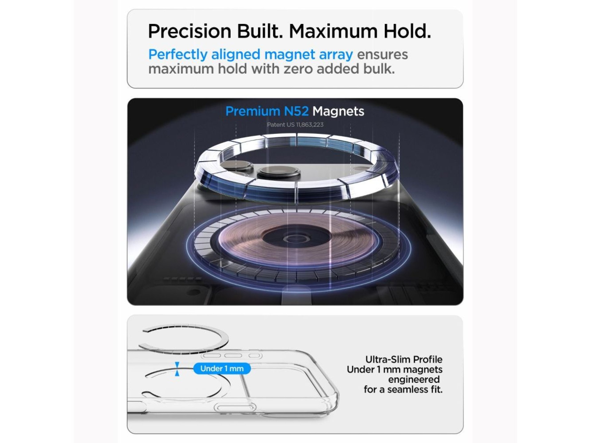 Capa Spigen Liquid Crystal MagSafe para iPhone 18 Pro / 17 Pro - Transparente e Branca