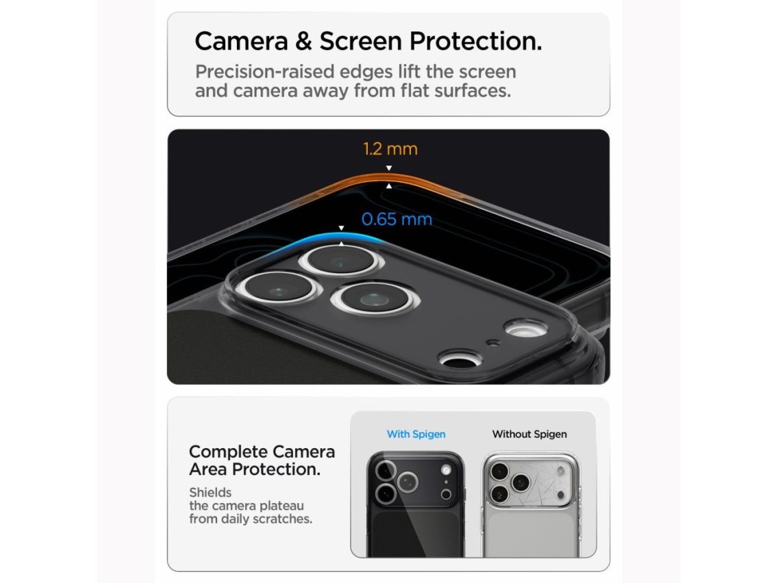 Funda Spigen Ultra Hybrid MagSafe para iPhone 18 Pro / 17 Pro - Negro mate