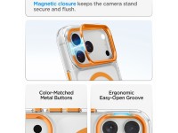 Funda Spigen Ultra Hybrid Optik S MagSafe para iPhone 18 Pro Max / 17 Pro Max - Naranja transparente Funda Spigen Ultra Hybrid Optik S MagSafe para iPhone 18 Pro Max / 17 Pro Max - Naranja transparente