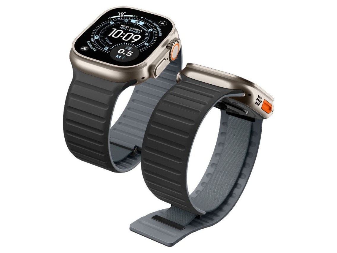 Pulseira Spigen Athlex Air M para Apple Watch 44/45/46/49 mm - Preta e Cinza
