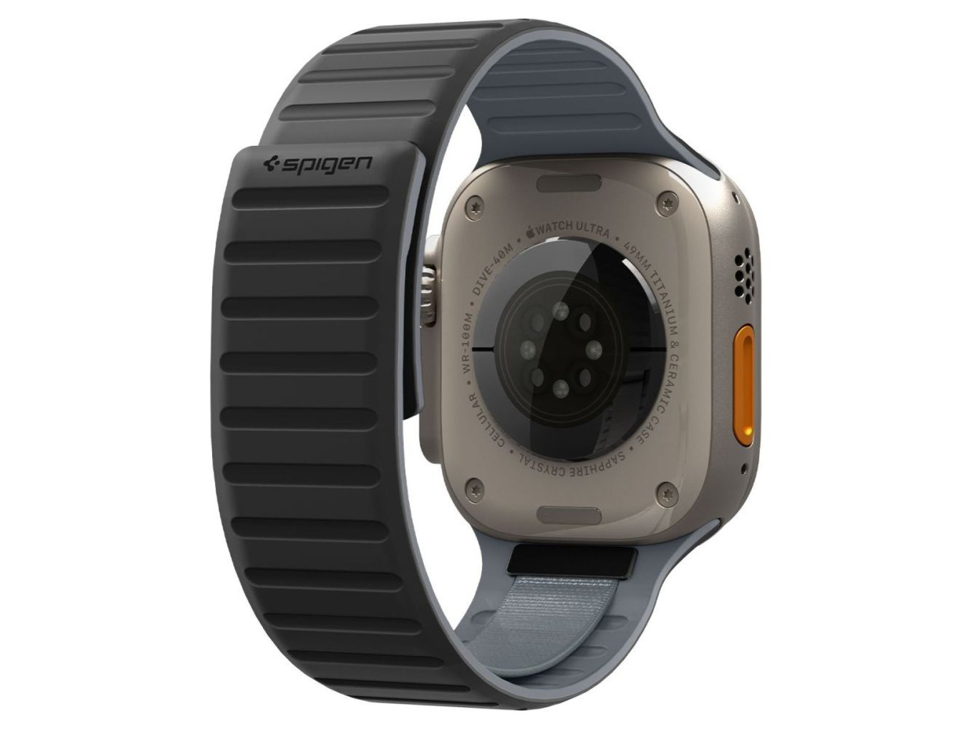 Correa Spigen Athlex Air M para Apple Watch de 44/45/46/49 mm - Negro y gris