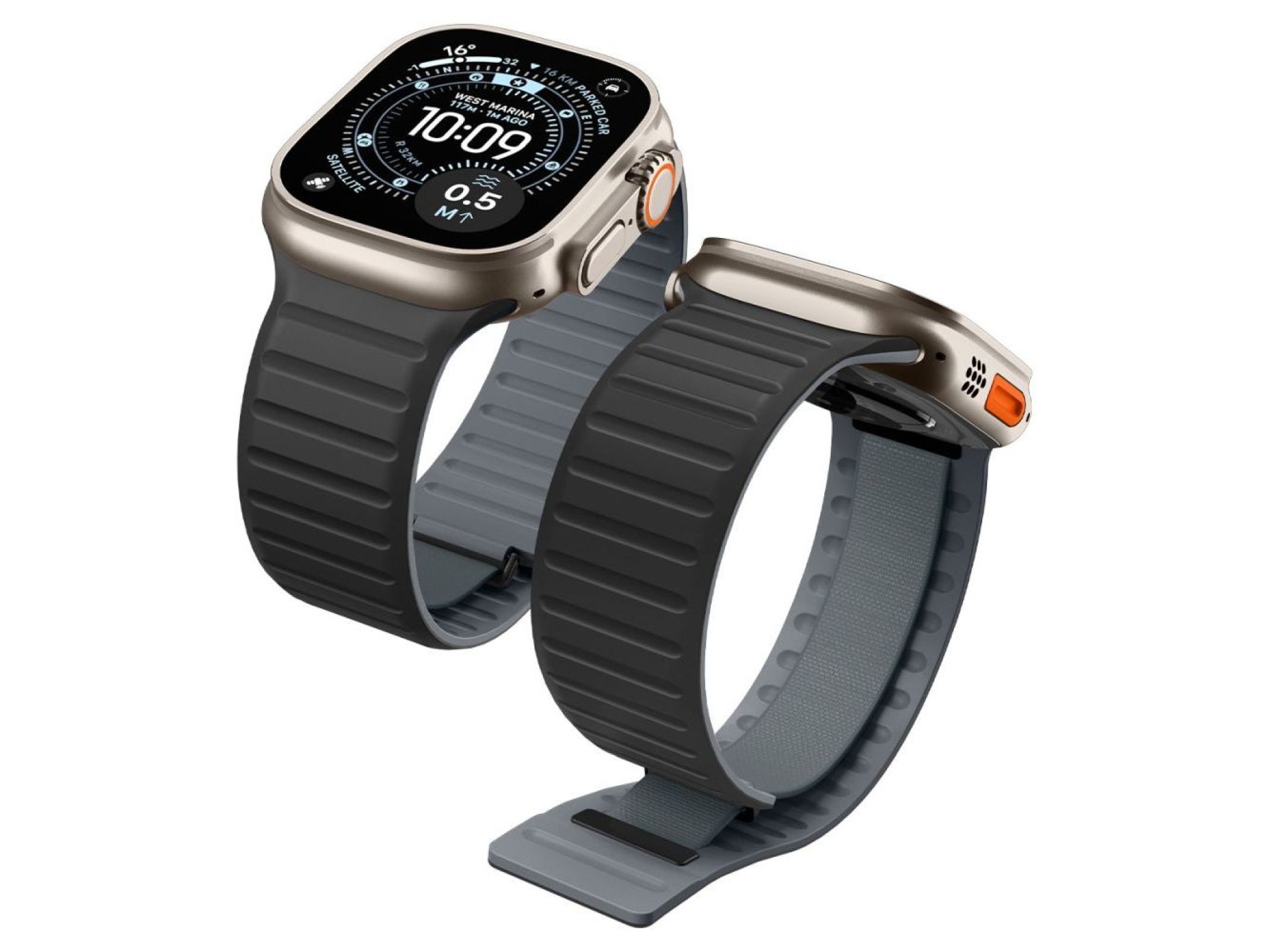 Correa Spigen Athlex Air M para Apple Watch de 44/45/46/49 mm - Negro y gris