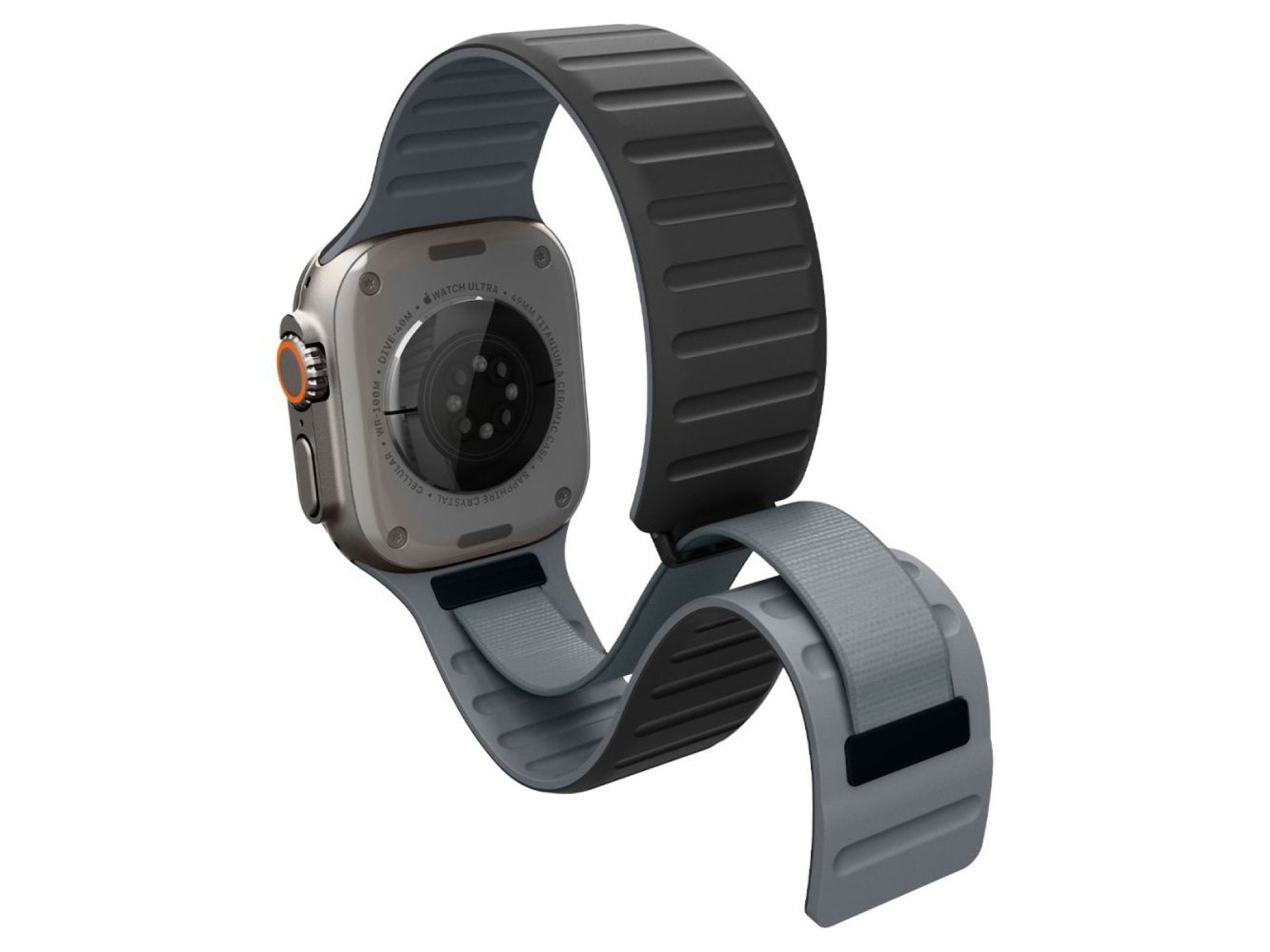 Correa Spigen Athlex Air M para Apple Watch de 44/45/46/49 mm - Negro y gris