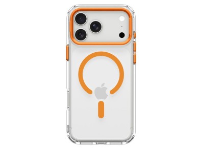Spigen Ultra Hybrid Optik S MagSafe Case for iPhone 18 Pro / 17 Pro - Transparent Orange
