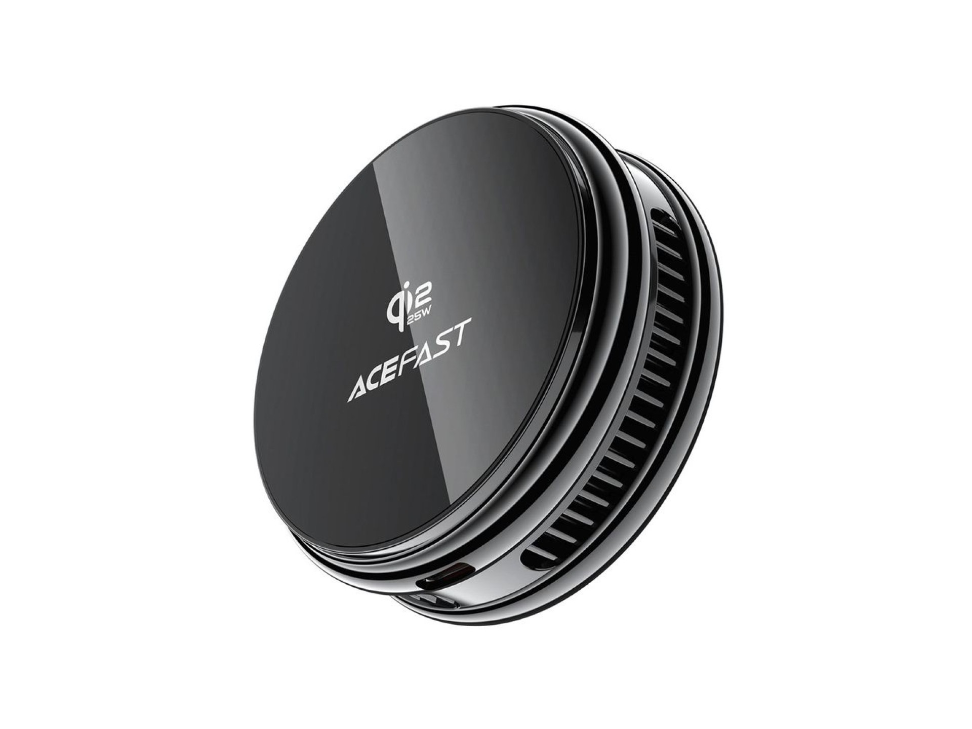 Cargador inalámbrico magnético Acefast E47 Qi2 de 25 W con sistema de refrigeración - Negro