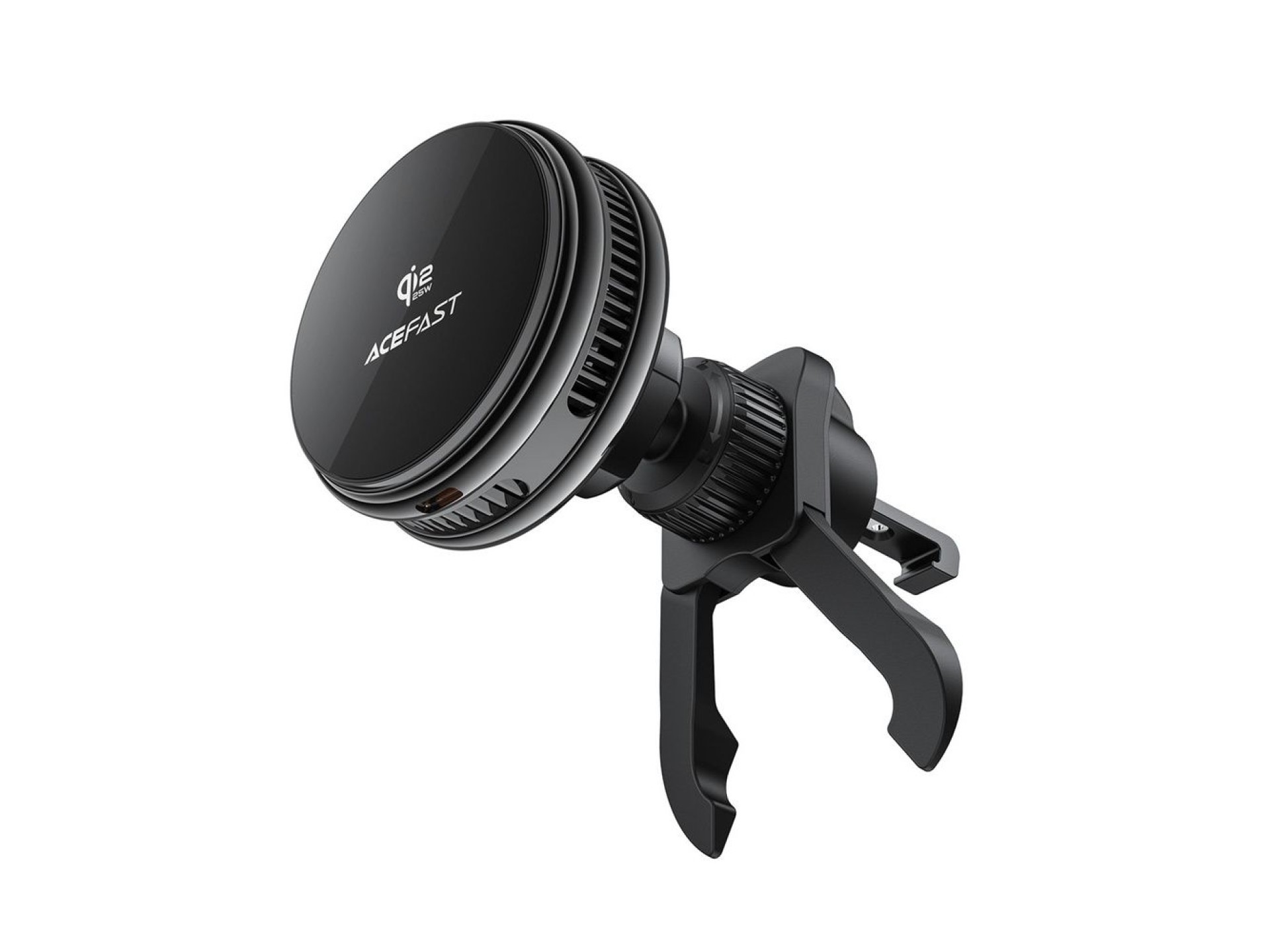 Acefast D66 Magnetic Car Air Vent Mount with Qi2 25W Wireless Charging and Cooling - Black