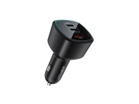 Carregador veicular Acefast B18 200W com 2 portas USB-C e USB-A - Preto
