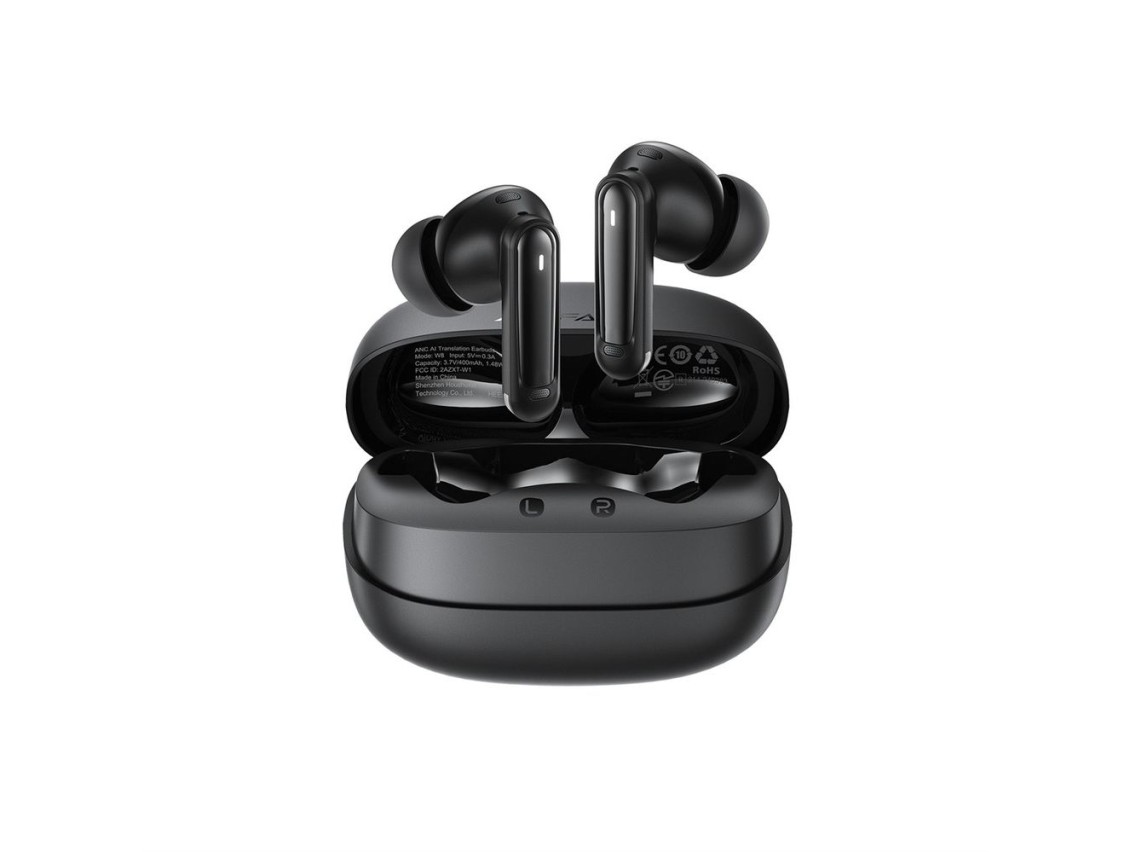 Acefast W8 TWS In-Ear Wireless Headphones with ANC ENC AI Translation - Black