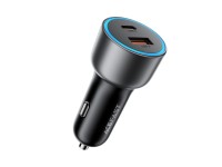 Acefast B21 75W USB-C + USB-A Car Charger - Black