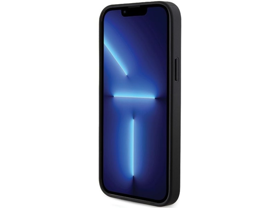 Capa Guess 4G Triangle Metal Logo para iPhone 14 Pro - preta
