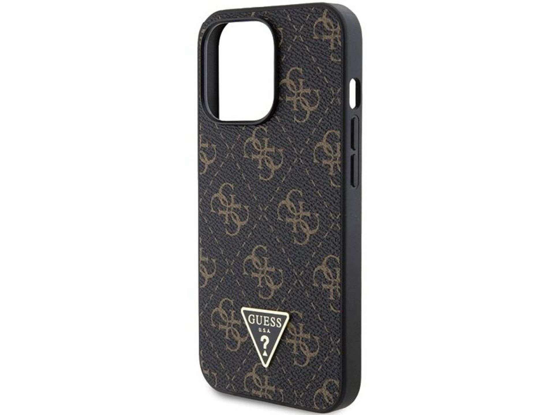 Capa Guess 4G Triangle Metal Logo para iPhone 14 Pro - preta
