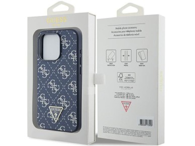 Guess GUHCP15XPG4GPB iPhone 15 Pro Max 6.7" blue/blue hardcase 4G Triangle Metal Logo