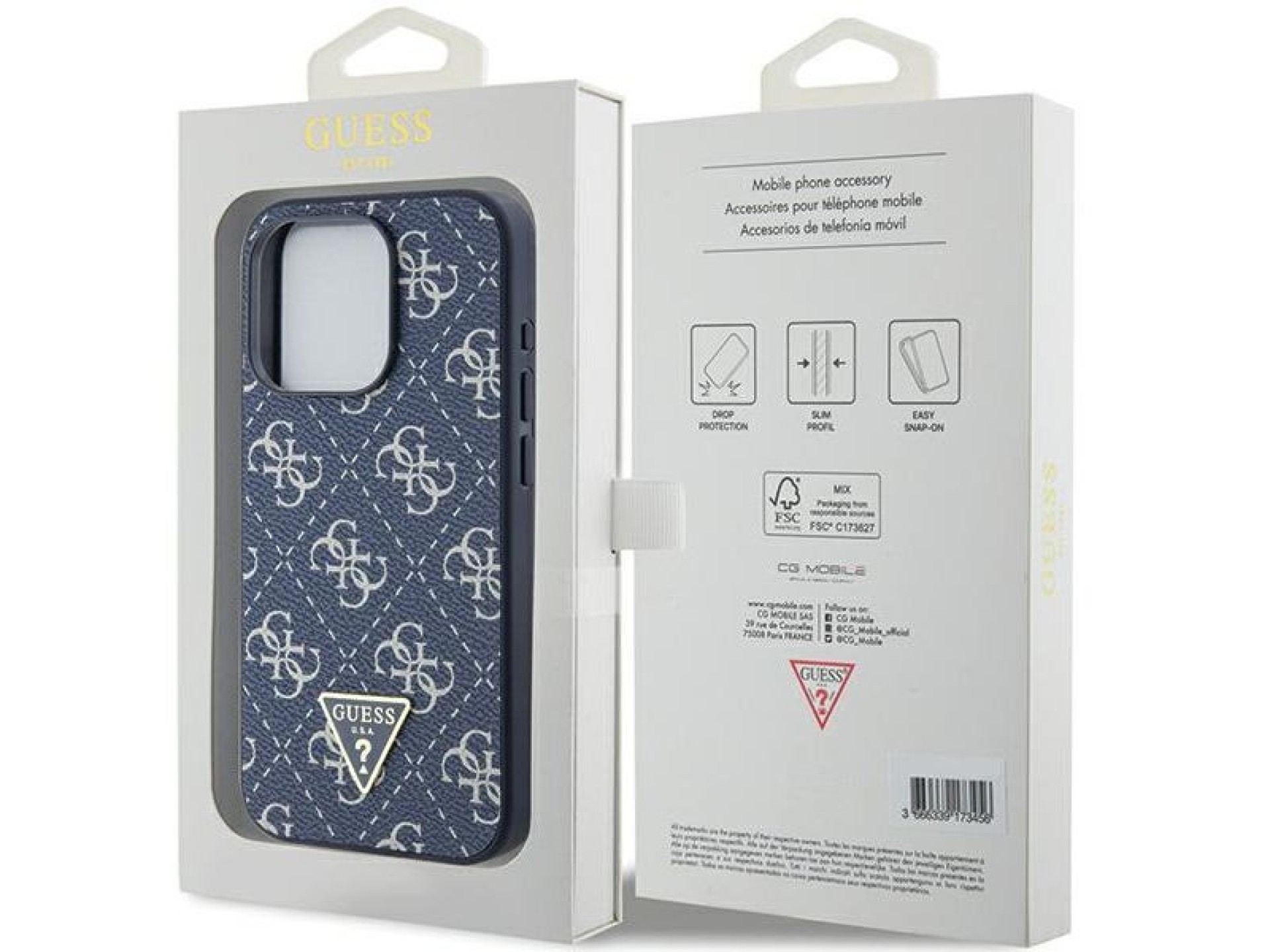Capa rígida Guess GUHCP15XPG4GPB para iPhone 15 Pro Max 6.7