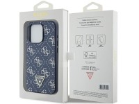 Capa rígida Guess GUHCP15XPG4GPB para iPhone 15 Pro Max 6.7" azul/azul com logo triangular metálico Capa rígida Guess GUHCP15XPG4GPB para iPhone 15 Pro Max 6.7" azul/azul com logo triangular metálico
