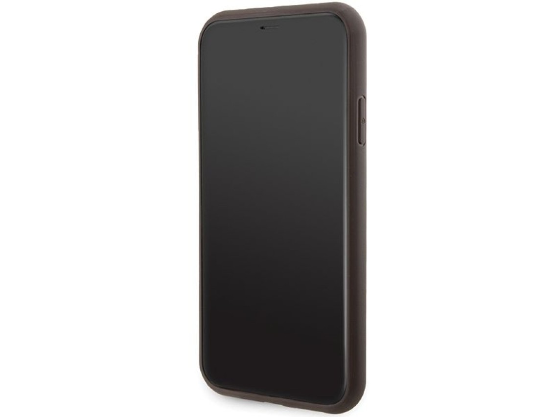 Guess GUHMN61G4GFRW iPhone 11 6.1" / Xr brown/brown hardcase 4G Collection Leather Metal Logo MagSaf