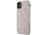 Guess GUHMN61G4GFRP iPhone 11 6.1" / Xr pink/pink hardcase 4G Collection Leather Metal Logo MagSafe Guess GUHMN61G4GFRP iPhone 11 6.1" / Xr pink/pink hardcase 4G Collection Leather Metal Logo MagSafe
