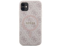 Guess GUHMN61G4GFRP iPhone 11 6.1" / Xr pink/pink hardcase 4G Collection Leather Metal Logo MagSafe Guess GUHMN61G4GFRP iPhone 11 6.1" / Xr pink/pink hardcase 4G Collection Leather Metal Logo MagSafe