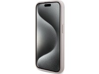 Capa Guess 4G Collection em couro com logo metálico e MagSafe para iPhone 15 Pro Max - Rosa Capa Guess 4G Collection em couro com logo metálico e MagSafe para iPhone 15 Pro Max - Rosa
