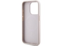 Capa Guess 4G Collection em couro com logo metálico e MagSafe para iPhone 15 Pro Max - Rosa Capa Guess 4G Collection em couro com logo metálico e MagSafe para iPhone 15 Pro Max - Rosa