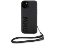 Funda BMW Signature Leather Wordmark Cord para iPhone 15 Plus / 14 Plus - negra Funda BMW Signature Leather Wordmark Cord para iPhone 15 Plus / 14 Plus - negra