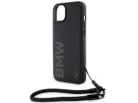 Funda BMW Signature Leather Wordmark Cord para iPhone 15 Plus / 14 Plus - negra Funda BMW Signature Leather Wordmark Cord para iPhone 15 Plus / 14 Plus - negra