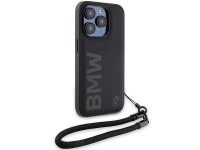 BMW Signature Leather Wordmark Cord case for iPhone 15 Pro Max - black BMW Signature Leather Wordmark Cord case for iPhone 15 Pro Max - black