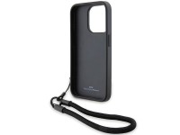 BMW Signature Leather Wordmark Cord case for iPhone 15 Pro Max - black BMW Signature Leather Wordmark Cord case for iPhone 15 Pro Max - black