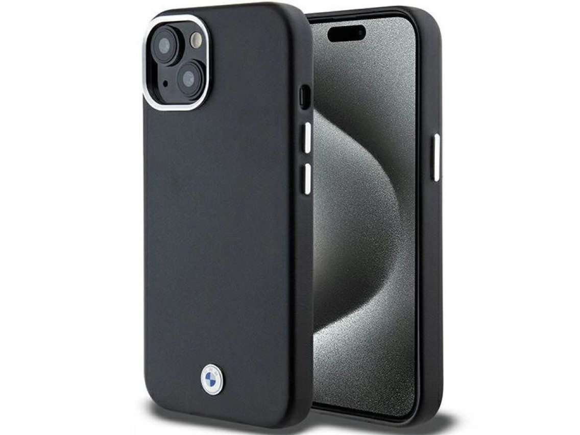 BMW Signature Wrapped Metal MagSafe Case for iPhone 14/15/13 - Black