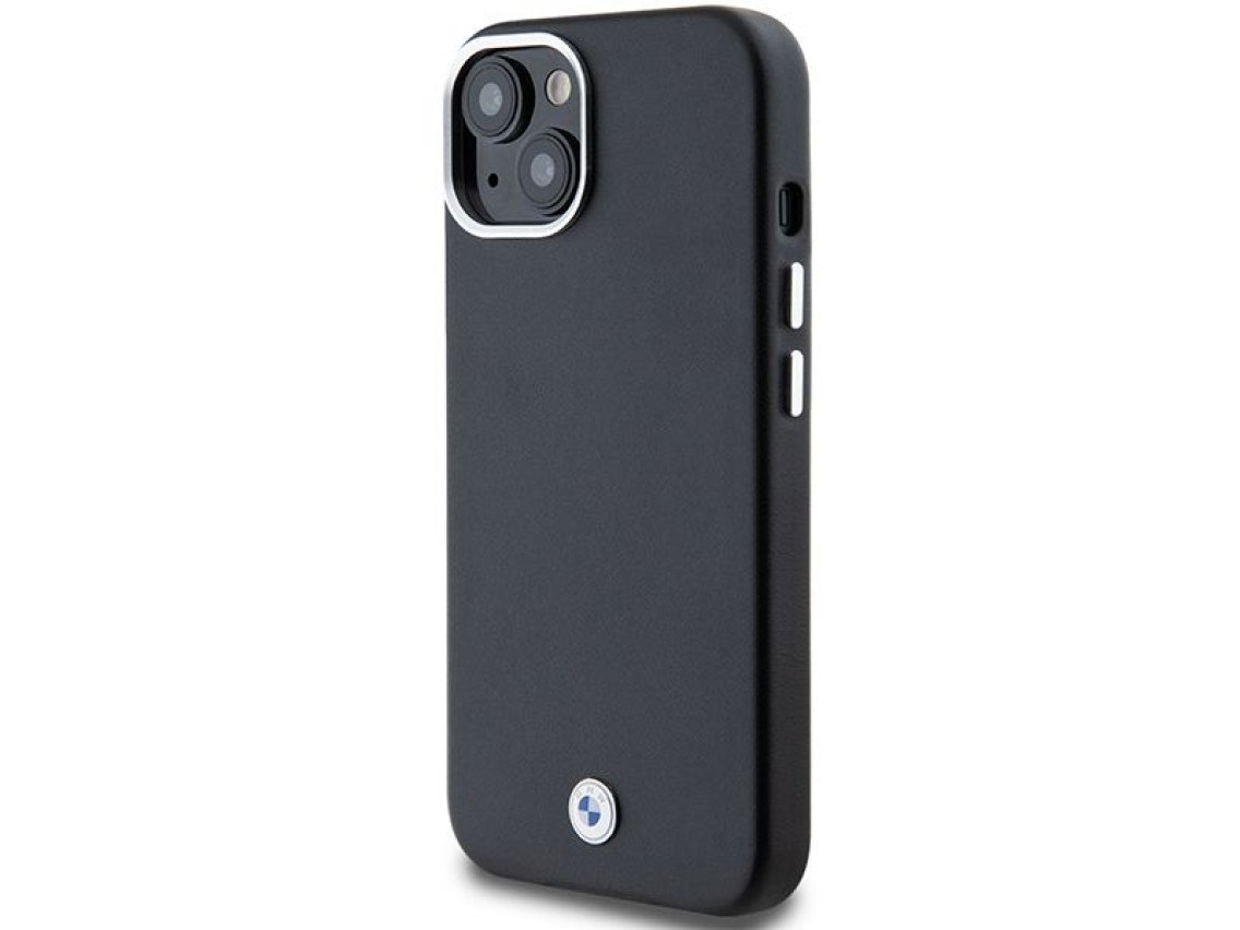 BMW Signature Wrapped Metal MagSafe Case for iPhone 14/15/13 - Black