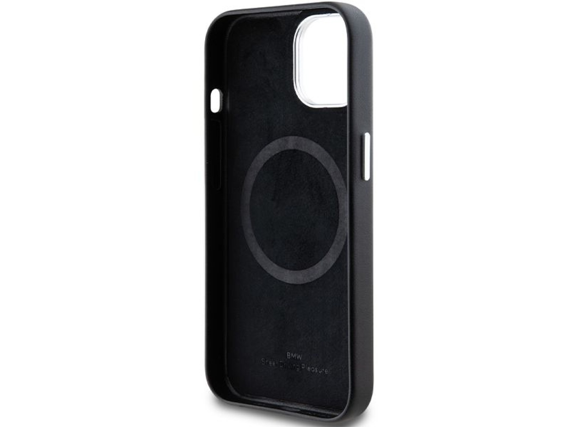 BMW Signature Wrapped Metal MagSafe Case for iPhone 14/15/13 - Black