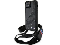 BMW M Edition Carbon Stripe & Strap case for iPhone 15 / 14 / 13 - black BMW M Edition Carbon Stripe & Strap case for iPhone 15 / 14 / 13 - black