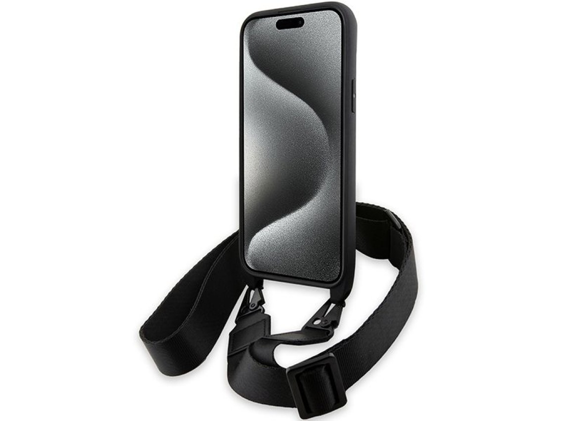 BMW M Edition Carbon Stripe & Strap case for iPhone 15 / 14 / 13 - black