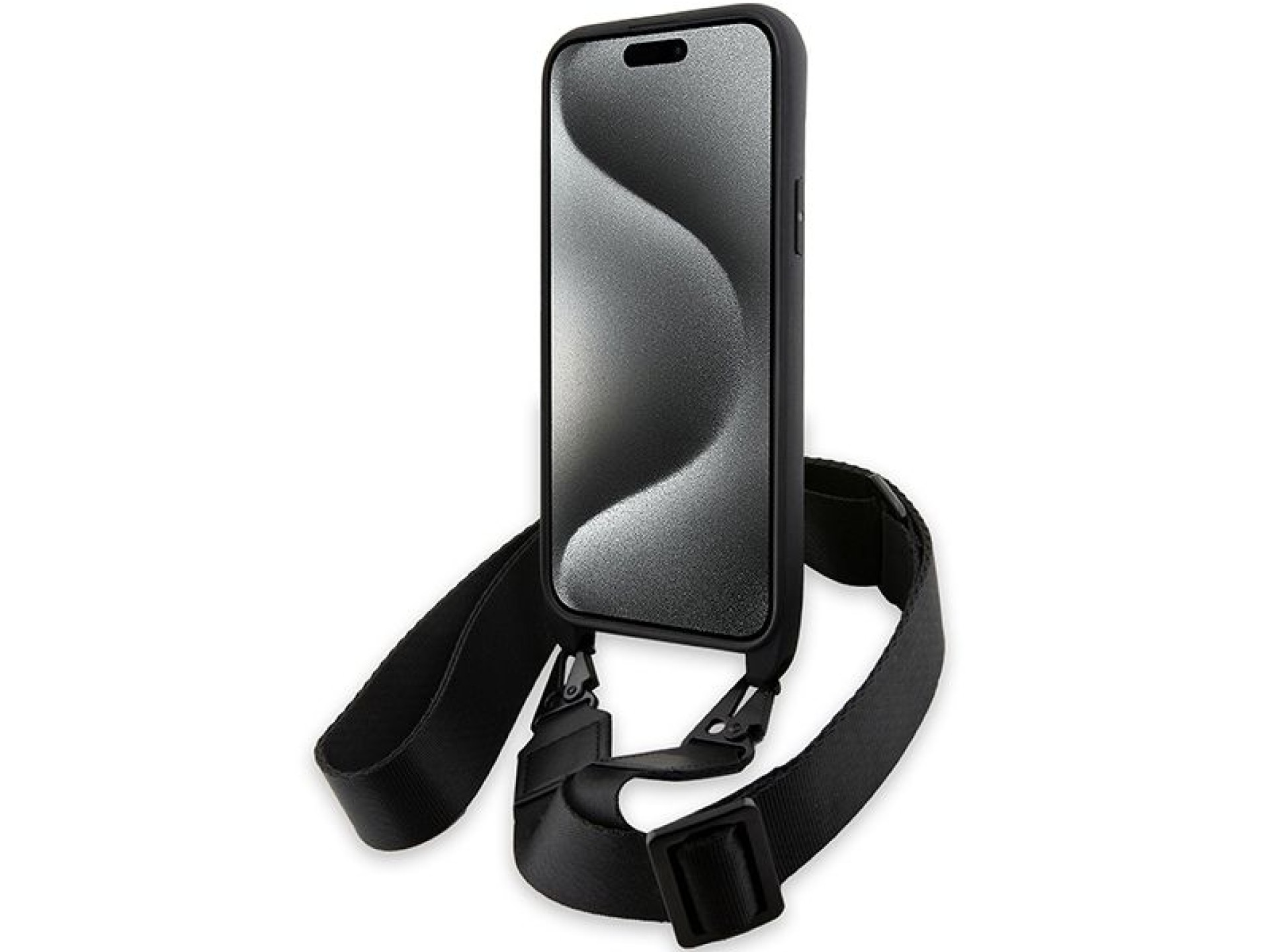 BMW M Edition Carbon Stripe & Strap case for iPhone 15 / 14 / 13 - black