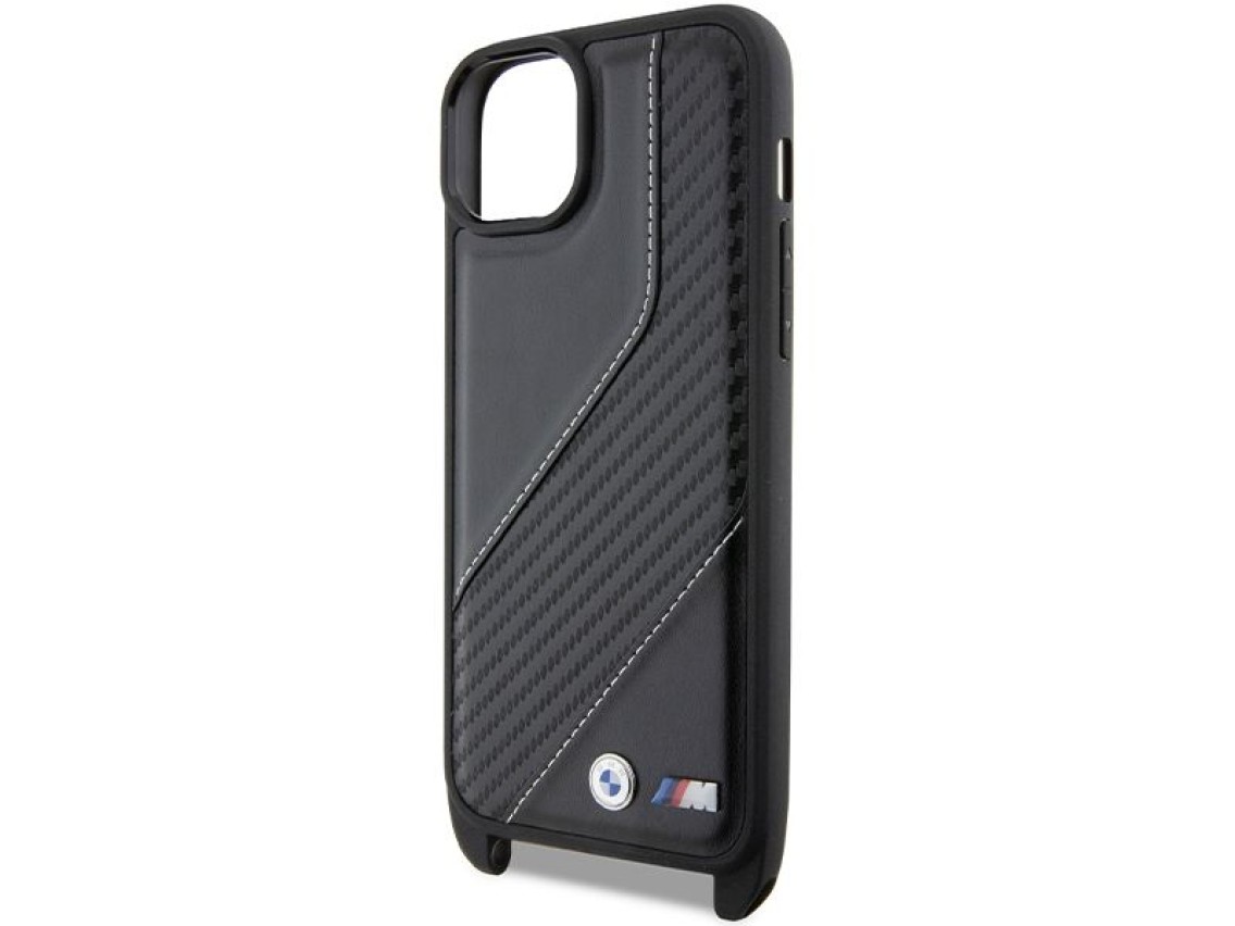 BMW M Edition Carbon Stripe & Strap case for iPhone 15 / 14 / 13 - black
