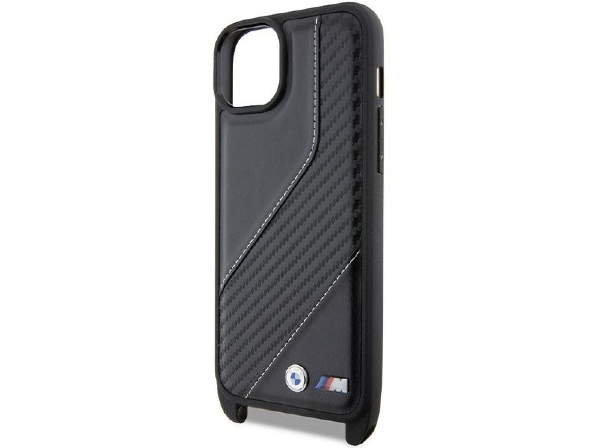 BMW M Edition Carbon Stripe & Strap case for iPhone 15 / 14 / 13 - black