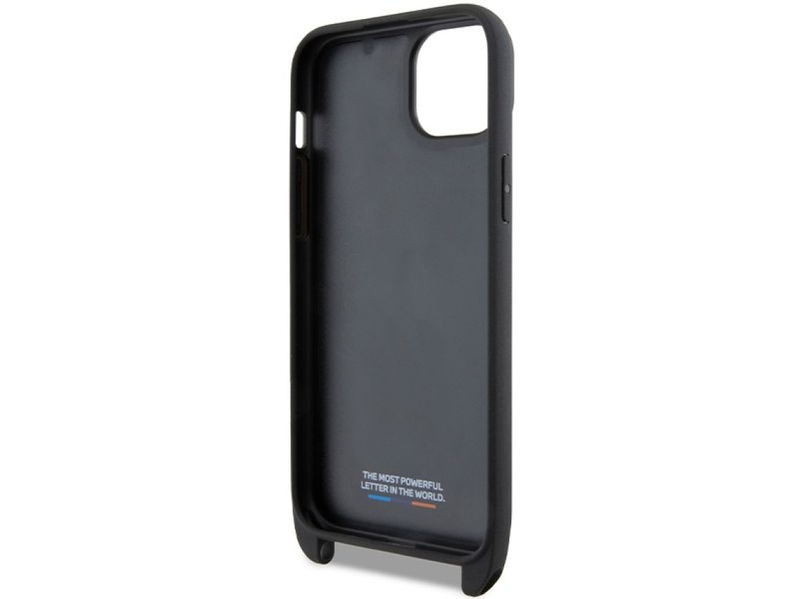 BMW M Edition Carbon Stripe & Strap case for iPhone 15 / 14 / 13 - black