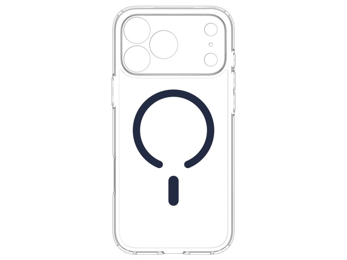 Capa Spigen Ultra Hybrid MagSafe para iPhone 18 Pro Max / 17 Pro Max - Transparente Azul Marinho