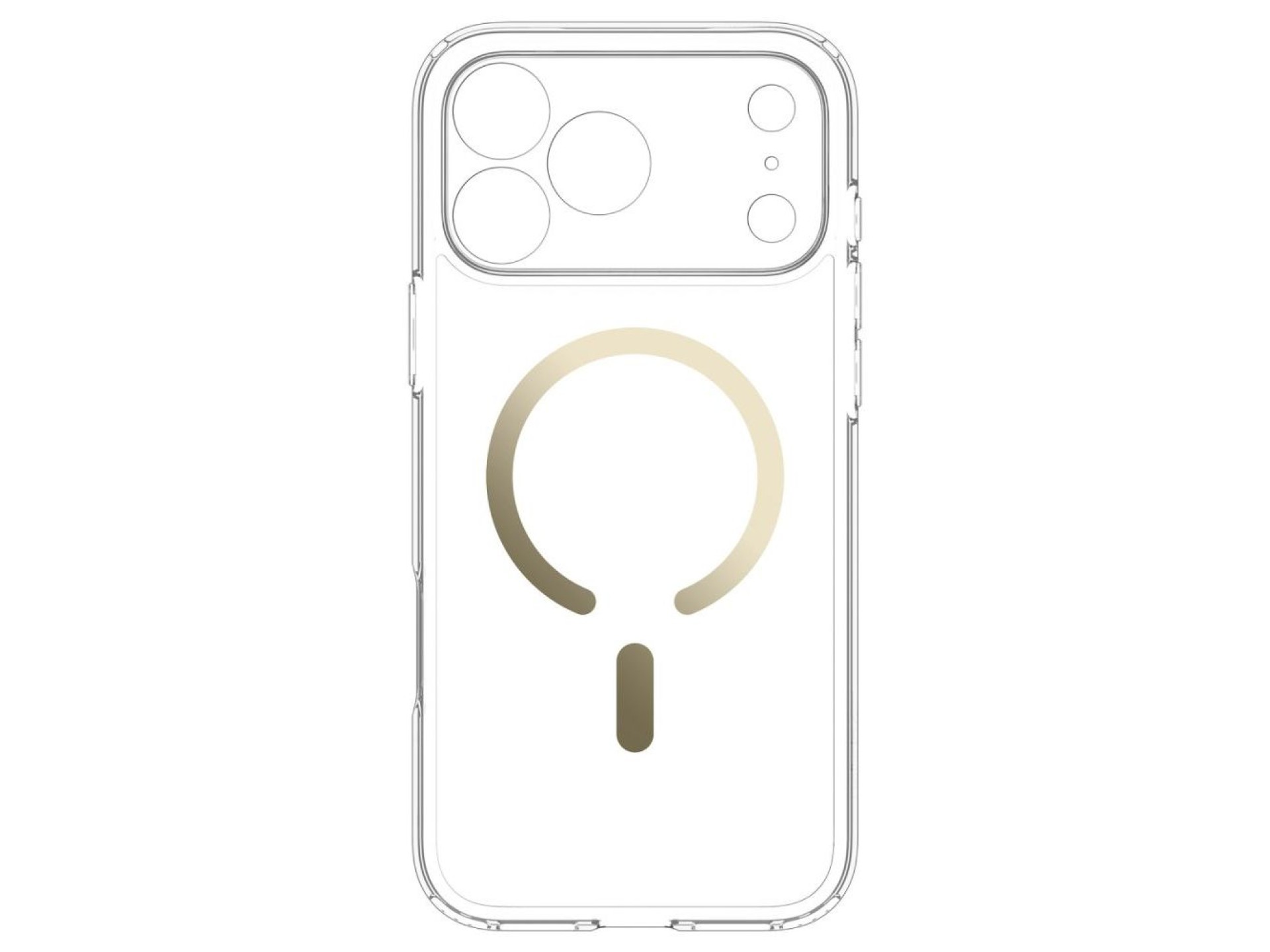 Spigen Ultra Hybrid MagSafe Case for iPhone 18 Pro Max / 17 Pro Max - Transparent Gold