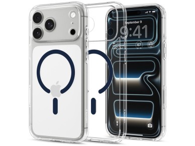 Spigen Ultra Hybrid MagSafe Case for iPhone 18 Pro Max / 17 Pro Max - Clear Navy Blue