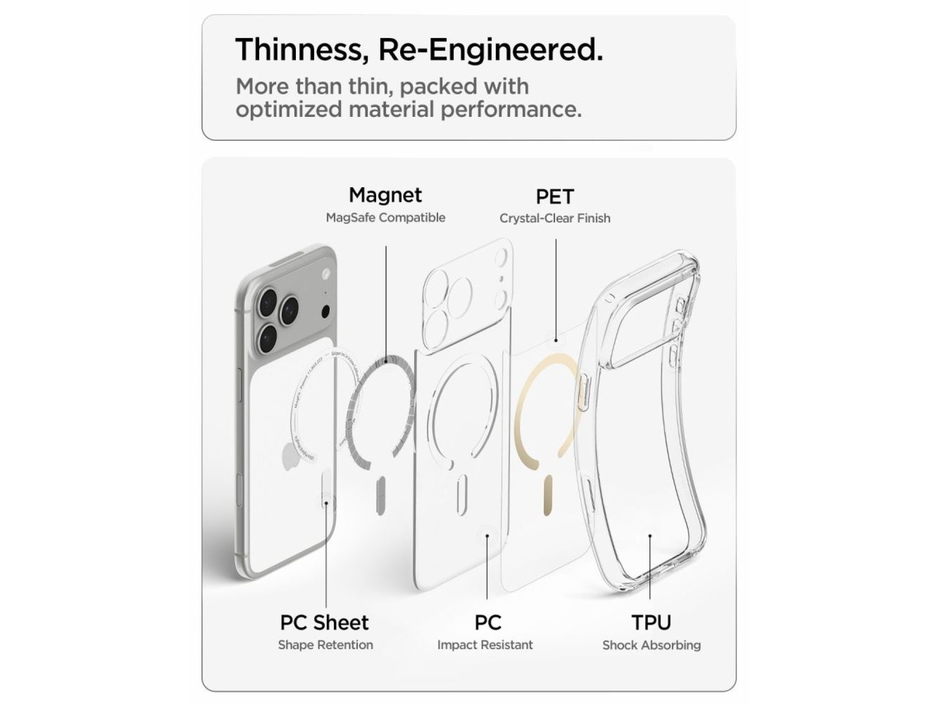 Spigen Ultra Hybrid MagSafe Case for iPhone 18 Pro Max / 17 Pro Max - Transparent Gold