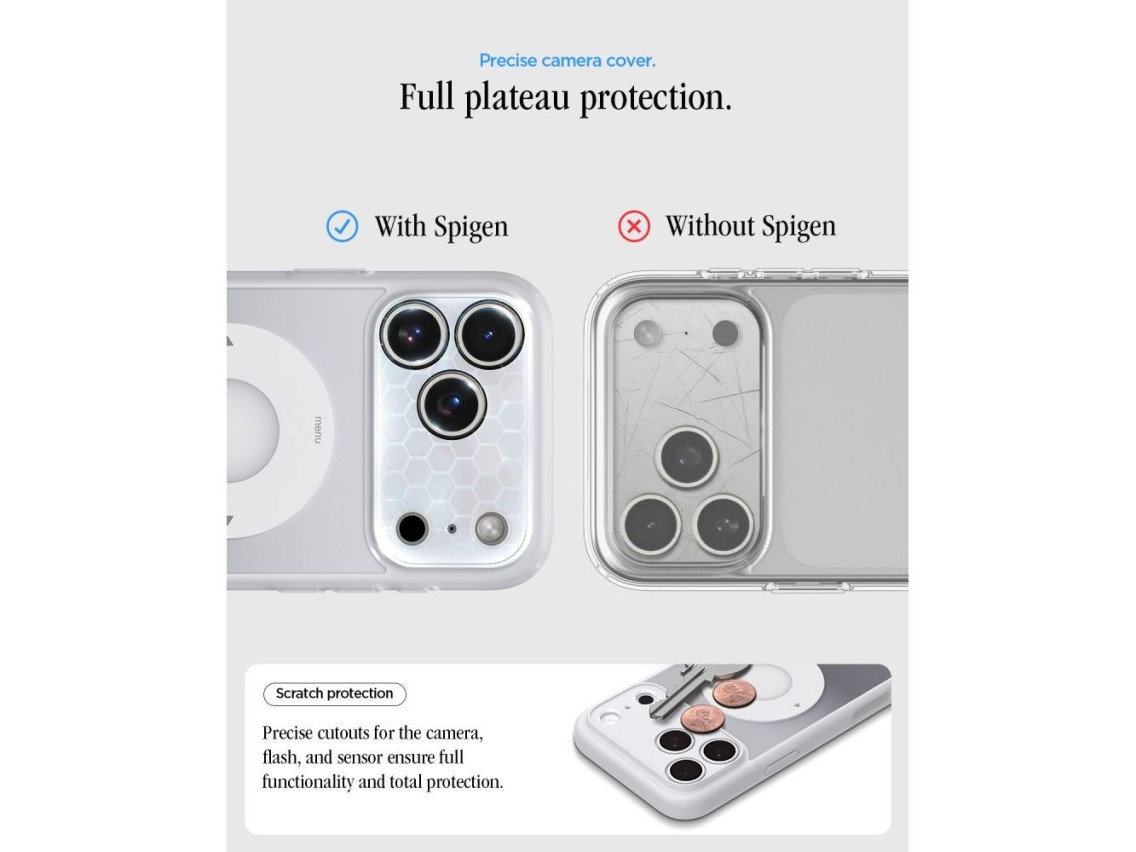 Funda Spigen Ultra Hybrid MagSafe para iPhone 18 Pro Max / 17 Pro Max - plateada