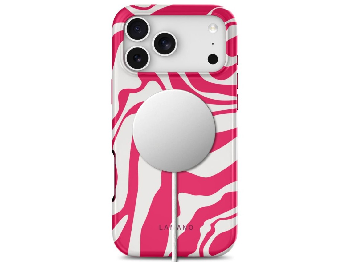 Capa Tech-Protect Lamano MagSafe para iPhone 18 Pro Max / 17 Pro Max - Branca e Rosa