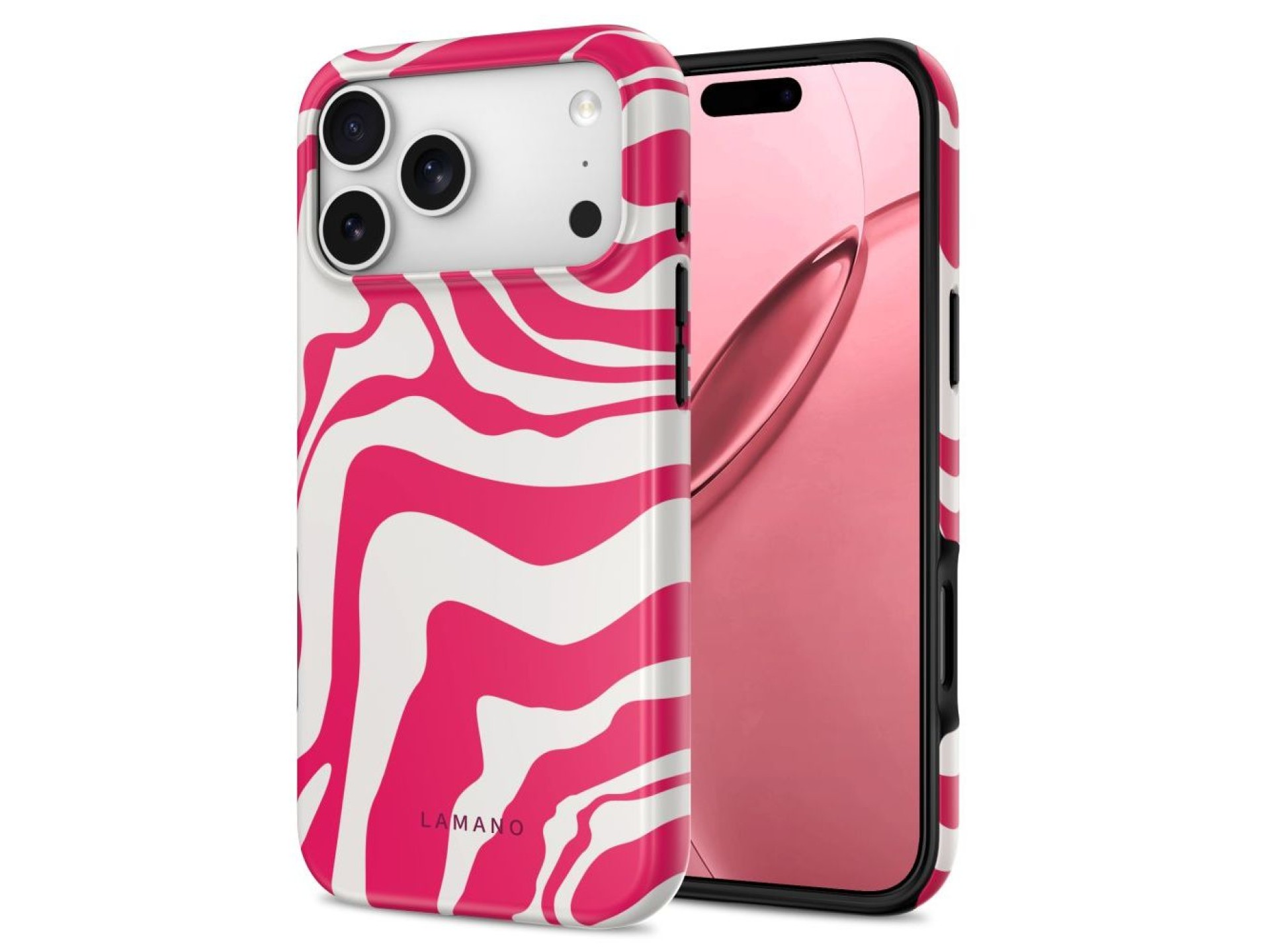 Capa Tech-Protect Lamano MagSafe para iPhone 18 Pro Max / 17 Pro Max - Branca e Rosa