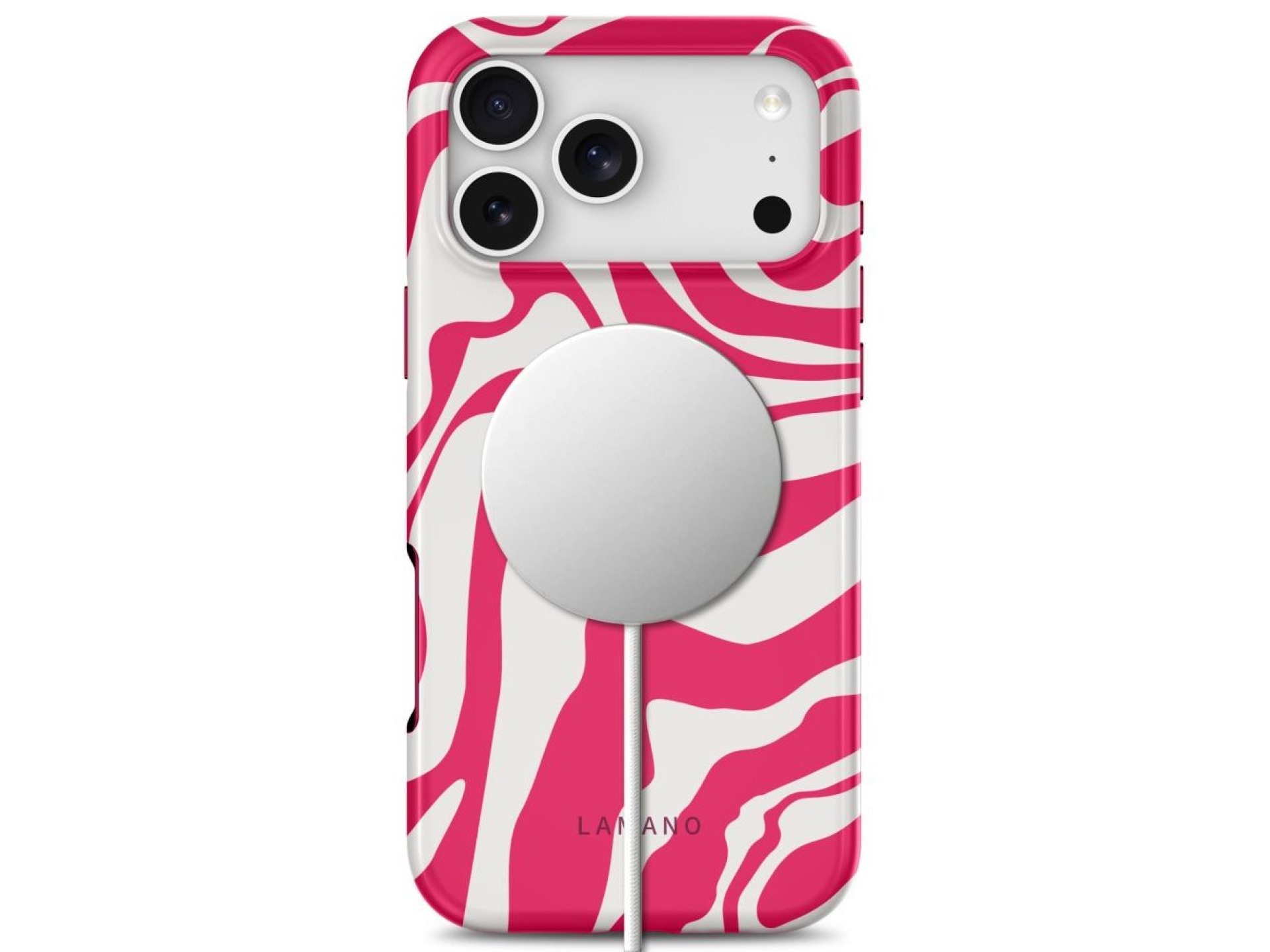 Capa Tech-Protect Lamano MagSafe para iPhone 18 Pro Max / 17 Pro Max - Branca e Rosa