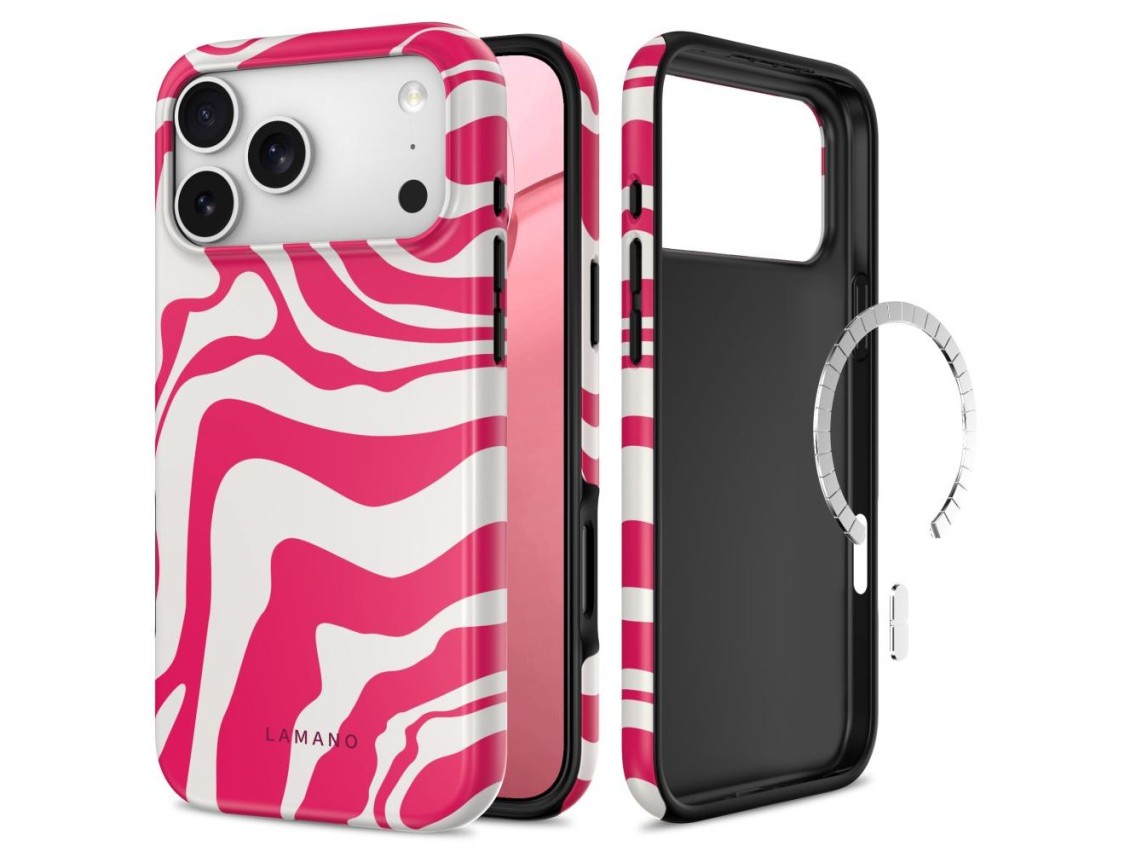 Capa Tech-Protect Lamano MagSafe para iPhone 18 Pro Max / 17 Pro Max - Branca e Rosa