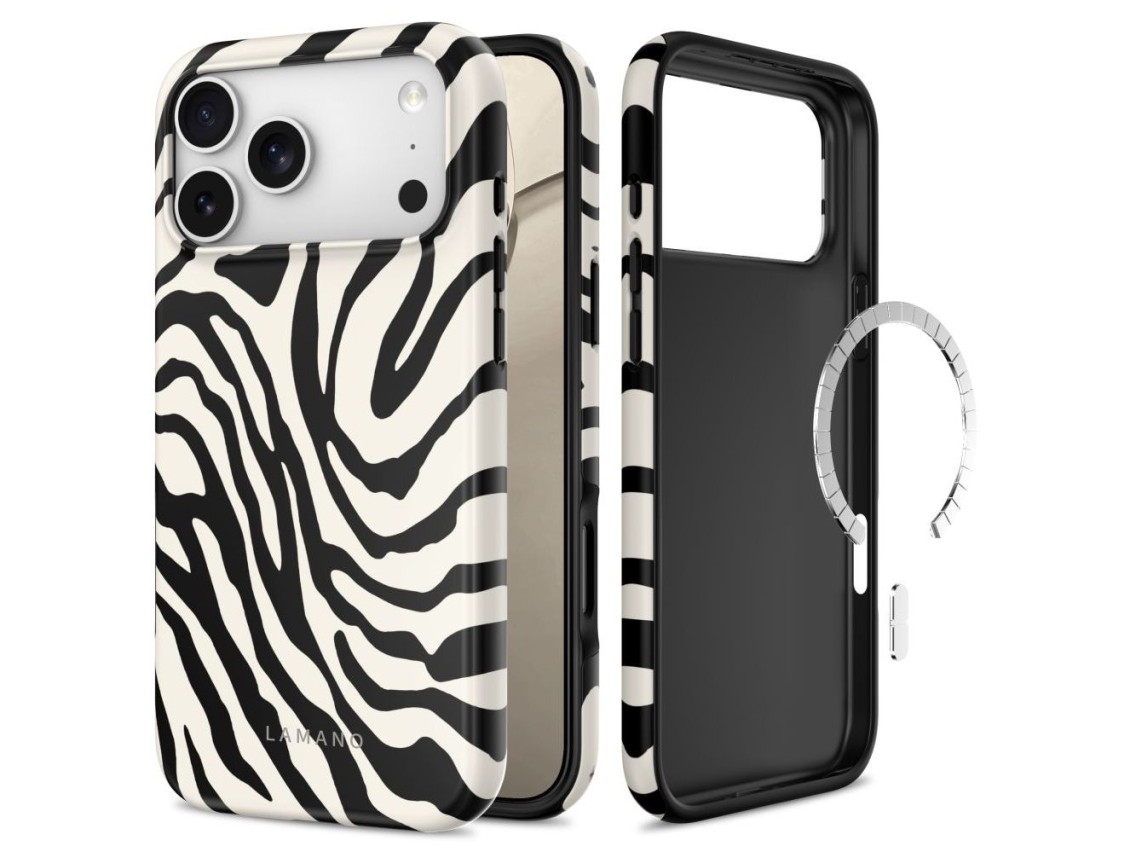 Funda Tech-Protect Lamano MagSafe para iPhone 18 Pro / 17 Pro - blanco y negro