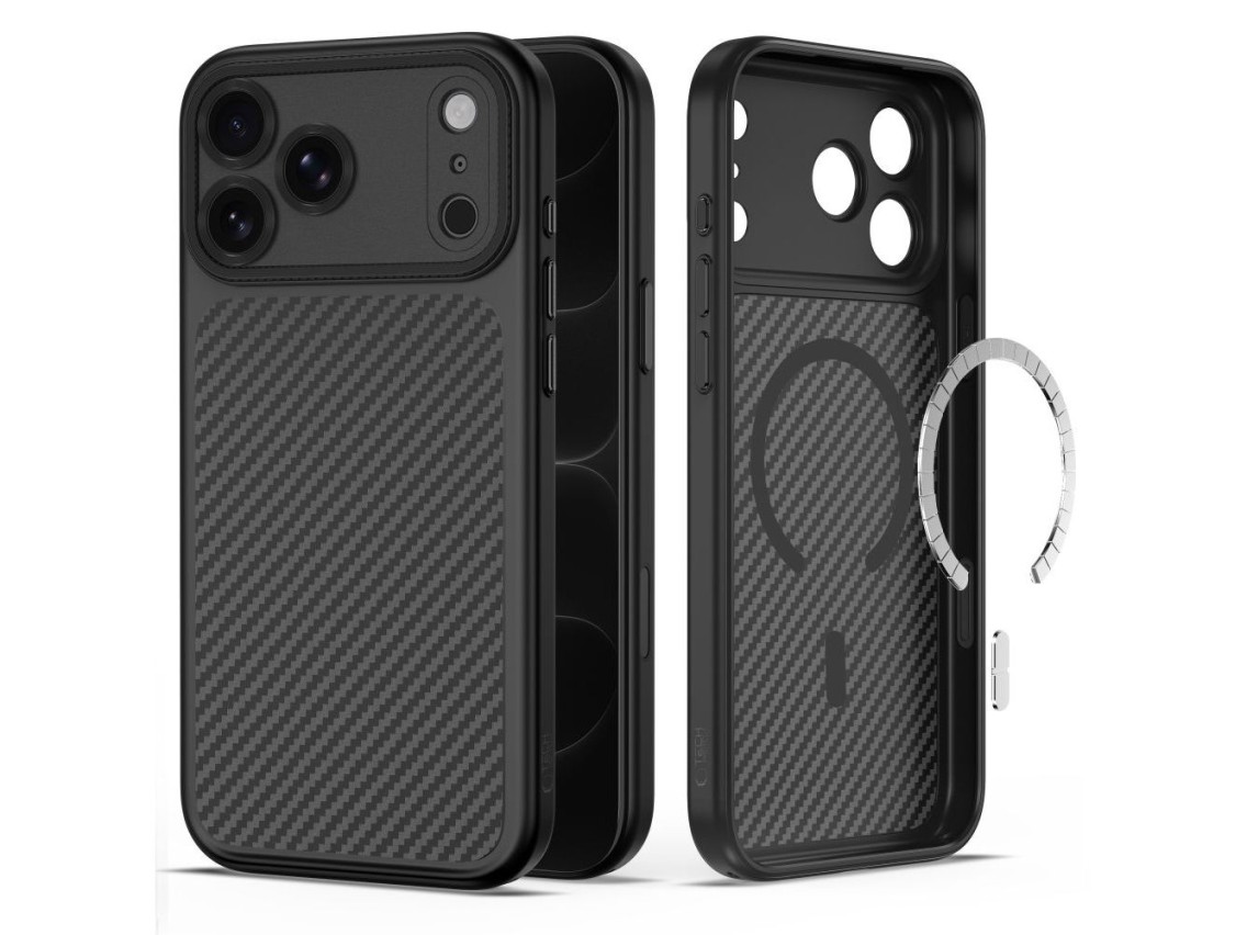 Funda Tech-Protect MagCam MagSafe Carbon para iPhone 18 Pro Max / 17 Pro Max - Negra