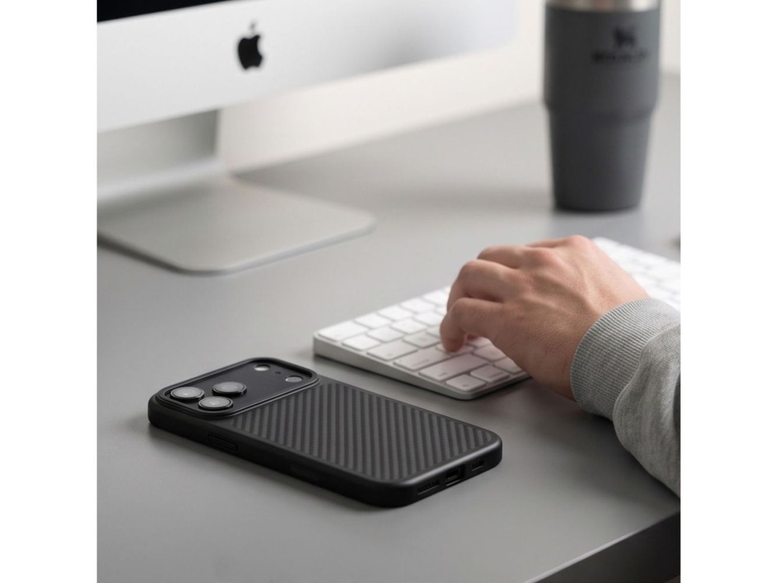 Funda Tech-Protect MagCam MagSafe Carbon para iPhone 18 Pro Max / 17 Pro Max - Negra