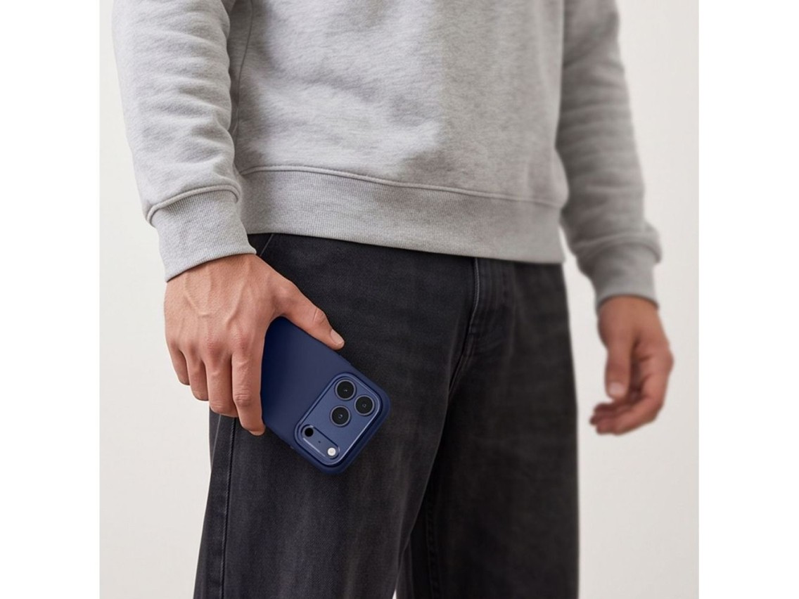 Capa Tech-Protect Uniq MagSafe CC para iPhone 18 Pro Max / 17 Pro Max - Azul Marinho